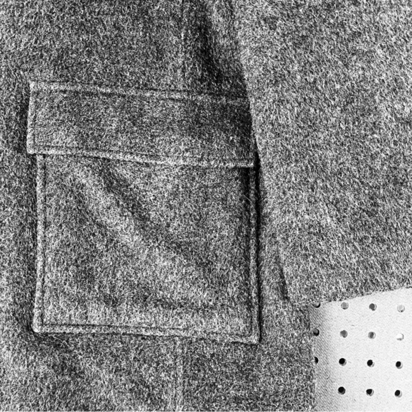 Armani Exchange Wool Blend Jacket Coat A/X Men's Large Dark Gray Designer Preppy - Picture 12 of 12